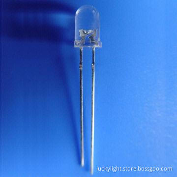 5mm Round Pure Green LED with 525nm Wavelength, Viewing Angle of 25°